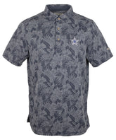 Tommy Bahama Men's NFL Cowboys Palms Short Sleeve Polo Shirts Navy Blue Gray